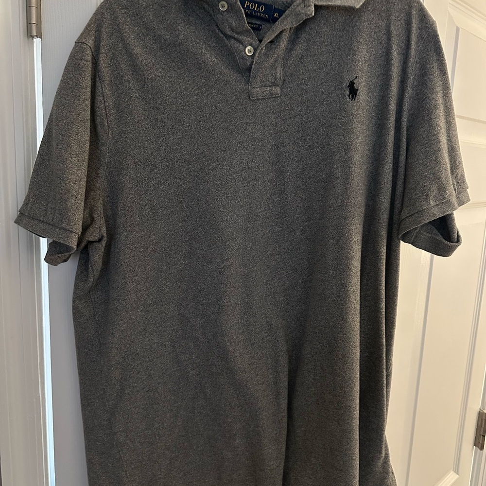 Ralph Lauren Gray Polo Shirt Classic Style